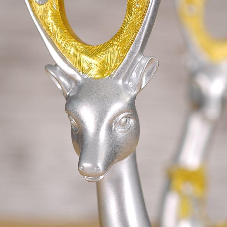 Creative European Style Sika Deer Resin Ornaments Gift Home Decor, Size:28.5*14*7cm(Gold)