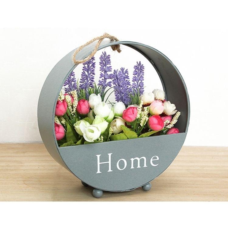 2 PCS Indoors Iron Hanging Plant Pots Wall Pot Desktop Sitting Room Wall Hanging Flowerpot Garden Flower Pots and Planter Hanging Pots, Random Color Delivery