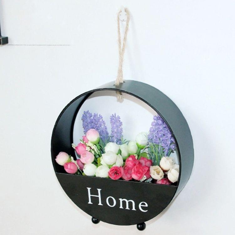 2 PCS Indoors Iron Hanging Plant Pots Wall Pot Desktop Sitting Room Wall Hanging Flowerpot Garden Flower Pots and Planter Hanging Pots, Random Color Delivery
