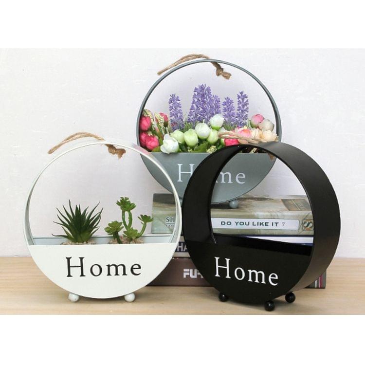 2 PCS Indoors Iron Hanging Plant Pots Wall Pot Desktop Sitting Room Wall Hanging Flowerpot Garden Flower Pots and Planter Hanging Pots, Random Color Delivery