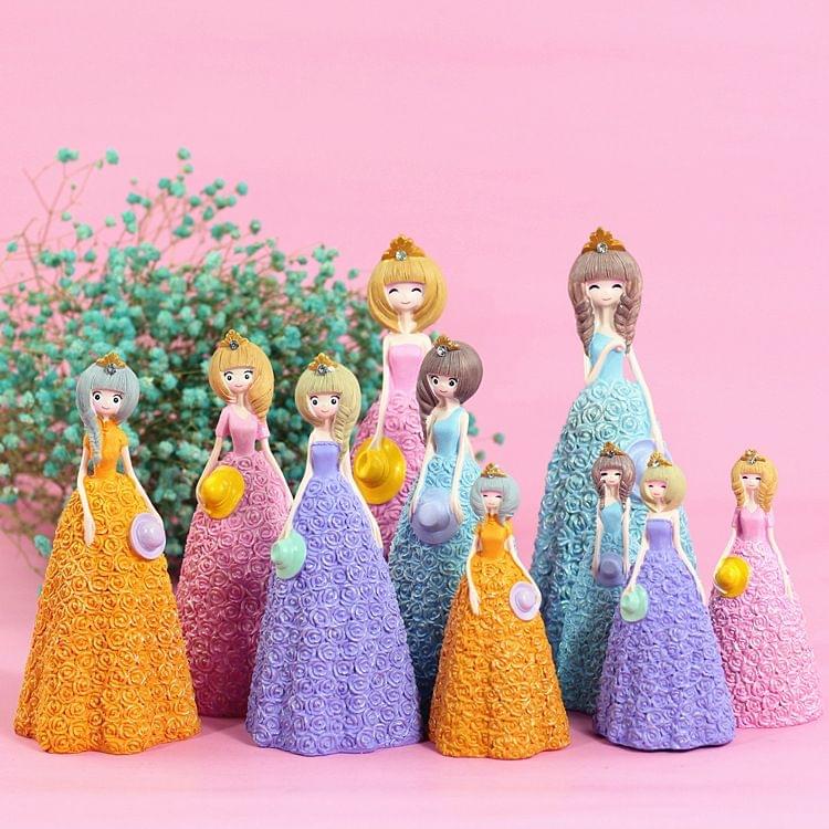 Pretty Skirt Girl Style Resin Crafts Ornaments Room Decoration, Size: 11*10*23.5cm (Pink)