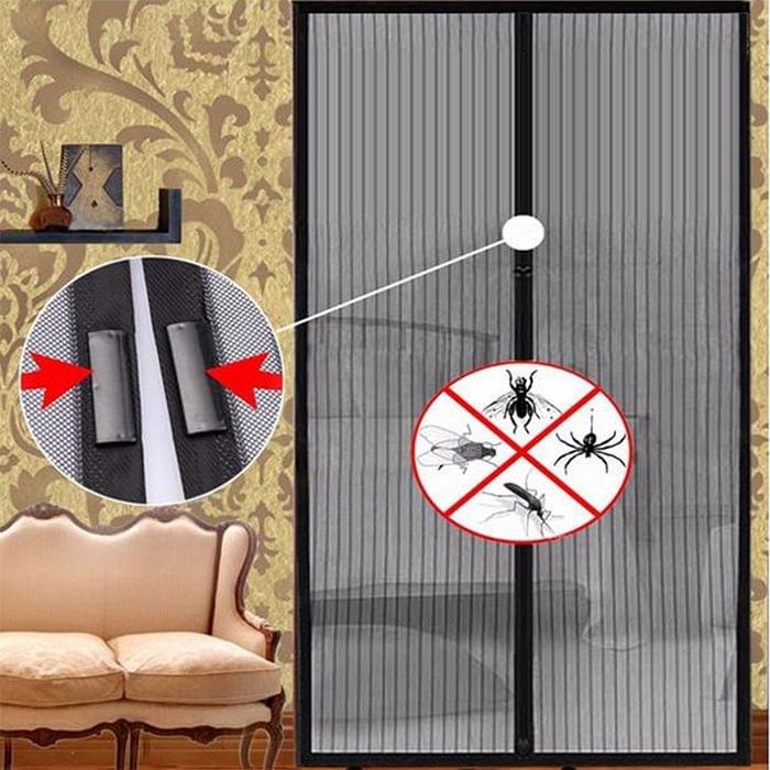 Magic Mesh Magnetic Mosquito-proof Screen Door Curtain, Size:190x100cm(Black)