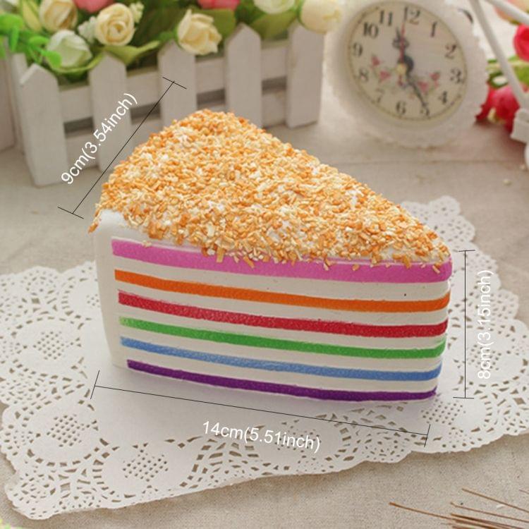 Artificial Lifelike Simulation Fake Slice of Cake Model Stress Reliever Phone Bag Strap Pendent