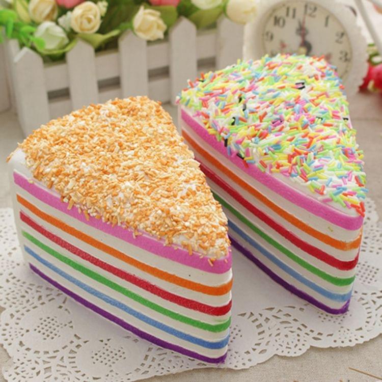 Artificial Lifelike Simulation Fake Slice of Cake Model Stress Reliever Phone Bag Strap Pendent