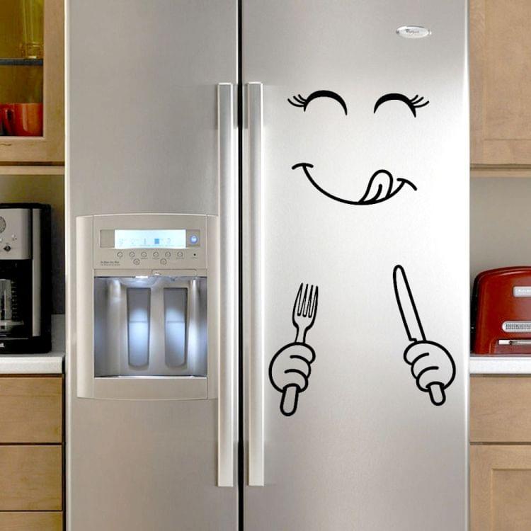 Cute Sticker Fridge Kitchen Wall Refrigerator Vinyl Stickers Home Decoration(A)