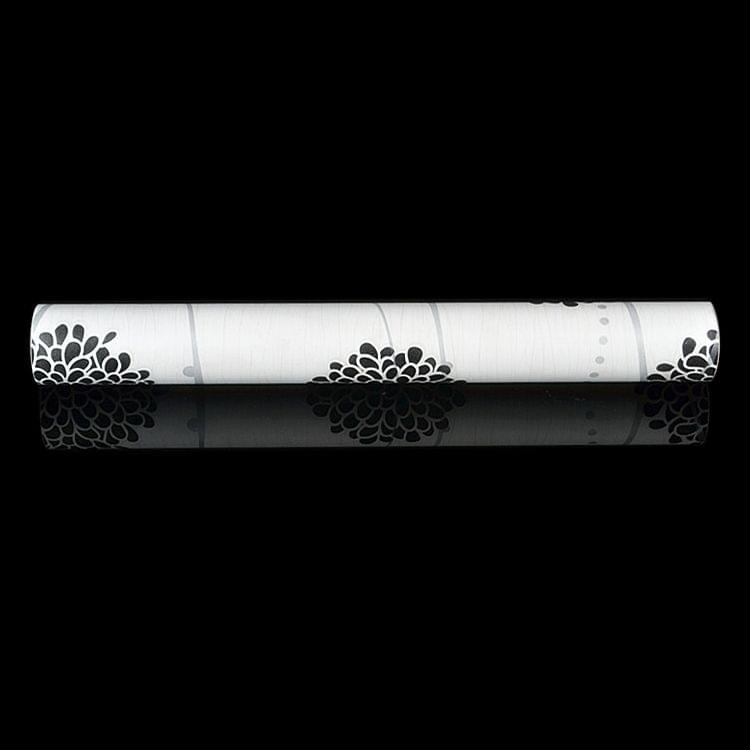 Black Flower Ball Creative 3D Stone Brick Decoration Wallpaper Stickers Bedroom Living Room Wall Waterproof Wallpaper Roll, Size: 45 x 1000cm