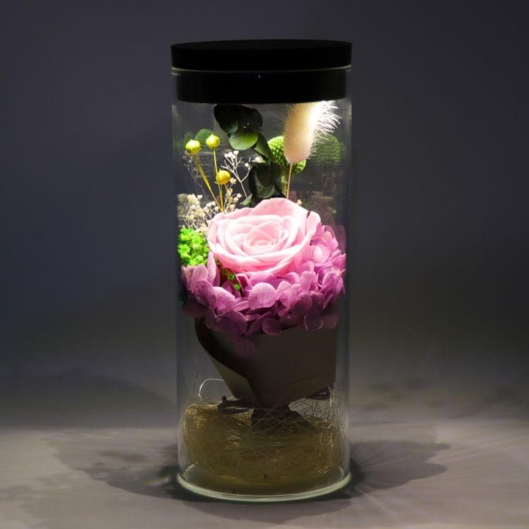 Valentines Day Eternal Flower Colorful LED Lamp Night Light Creative Gift