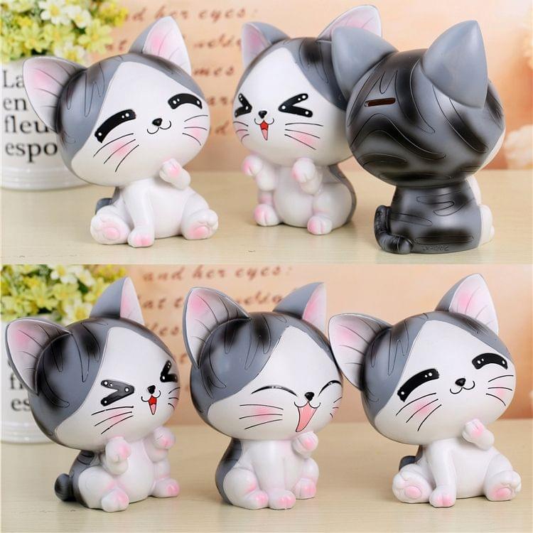Creative Lovely Lovers Sweet Cat Shape Resin Money Coin Bank