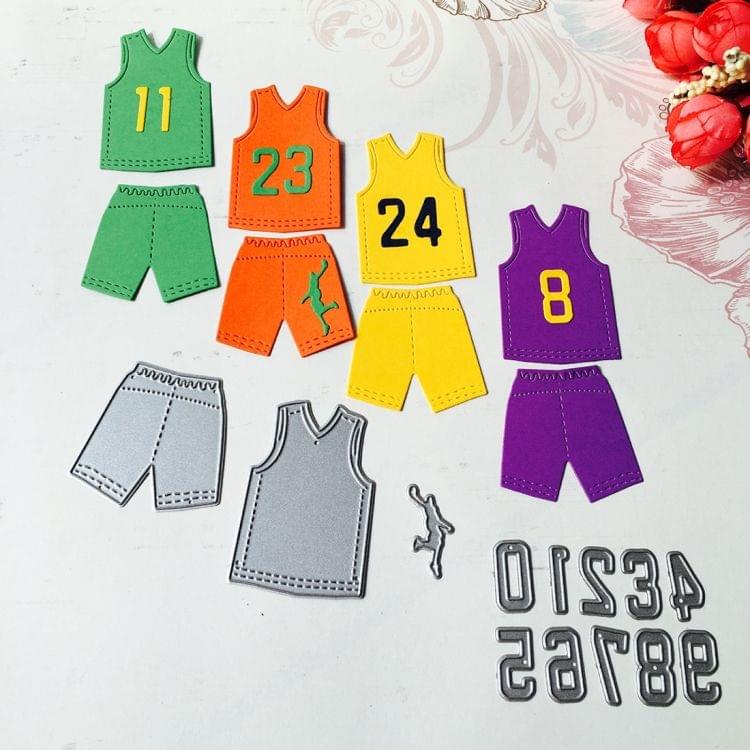 10 PCS DIY Scrap Booking Basketball Clothes Metal Cutting Dies