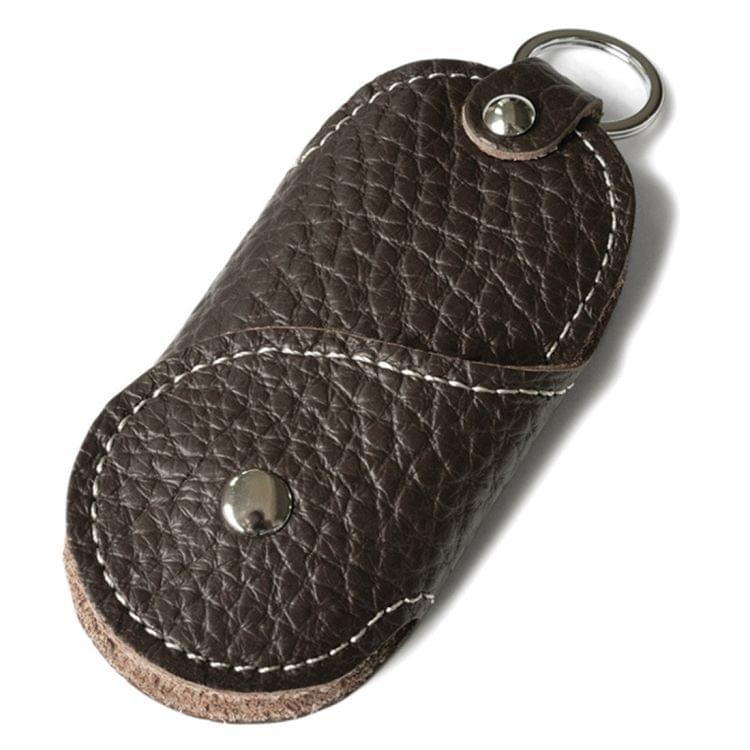 3 PCS XIAO YUAN XIANG Cowhide Genuine Leather Pocket Car / Home Keys Sleeve Holder with Hook, Size: 11.3cm x 5.8cm x 1.5cm, Random Color Delivery