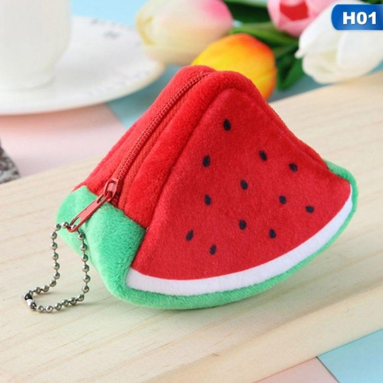 Cute Fruit Wallet Gift Plush Coin Purse Female Bag(orange)