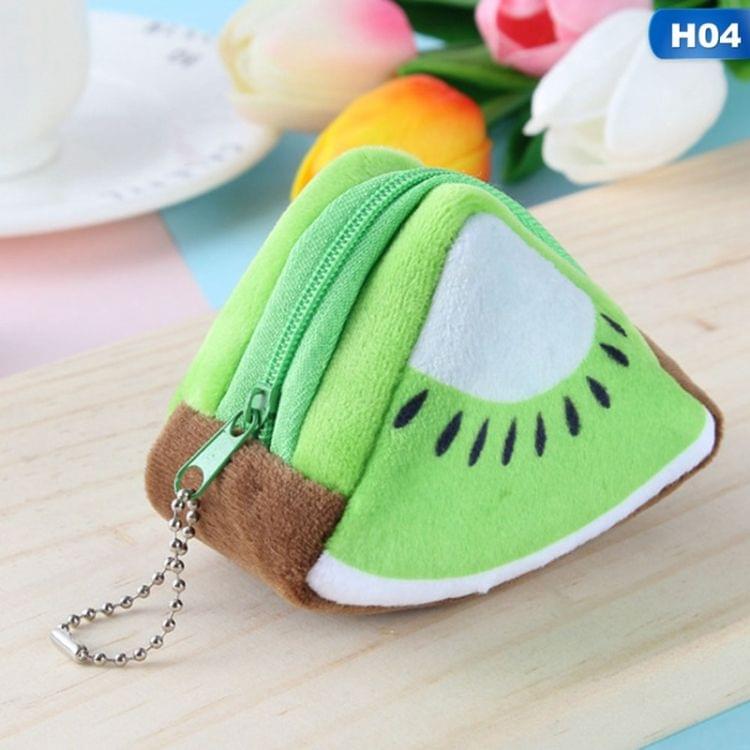 Cute Fruit Wallet Gift Plush Coin Purse Female Bag(orange)