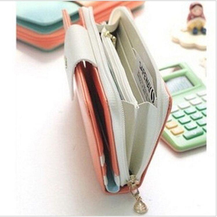 Long Women Wallets Card Holder Female Clutch Women(Orange)