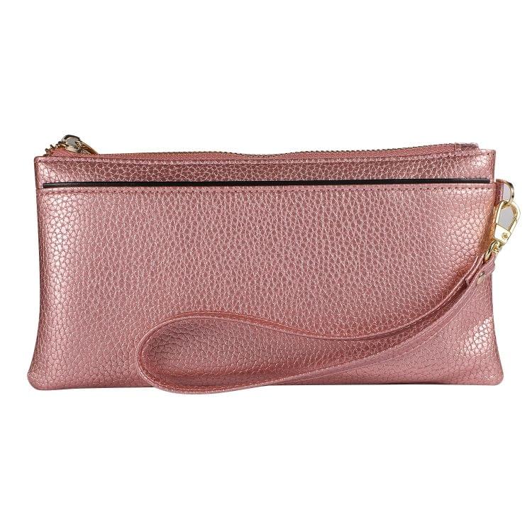 Vintage Phone Purses Women Wallets Female Purse Leather Brand Retro Ladies Long Zipper Woman Wallet Card Clutch (Pink)