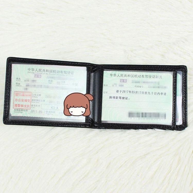 Fashion Portable Genuine Leather Driving License Wallet