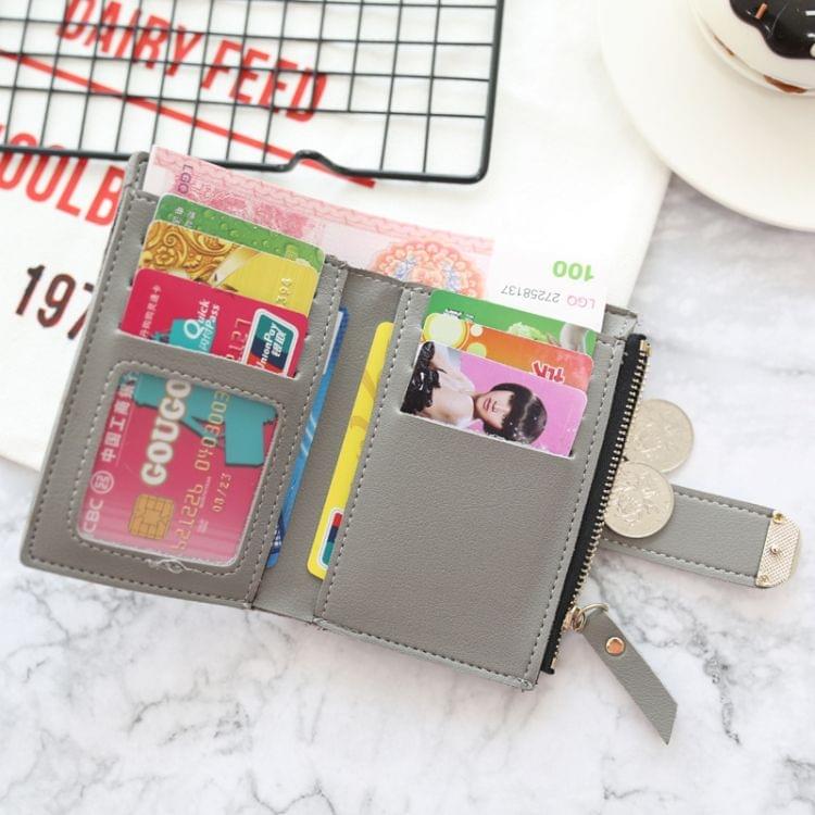 Women Wallets Small Fashion Leather Purse Ladies Card Bag For Female Purse Money Clip Wallet(Dark Pink)