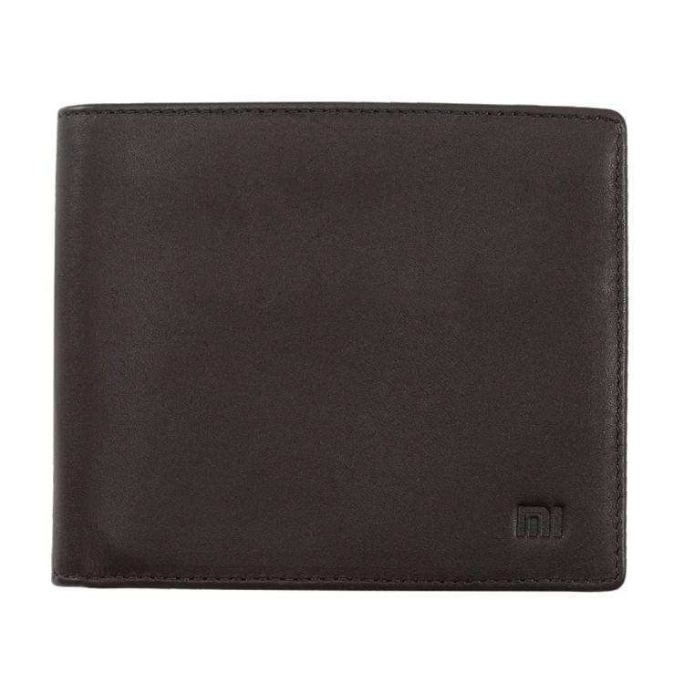 Original Xiaomi Concise Style Genuine Top Layer Calf Skin Leather Wallet(Brown)