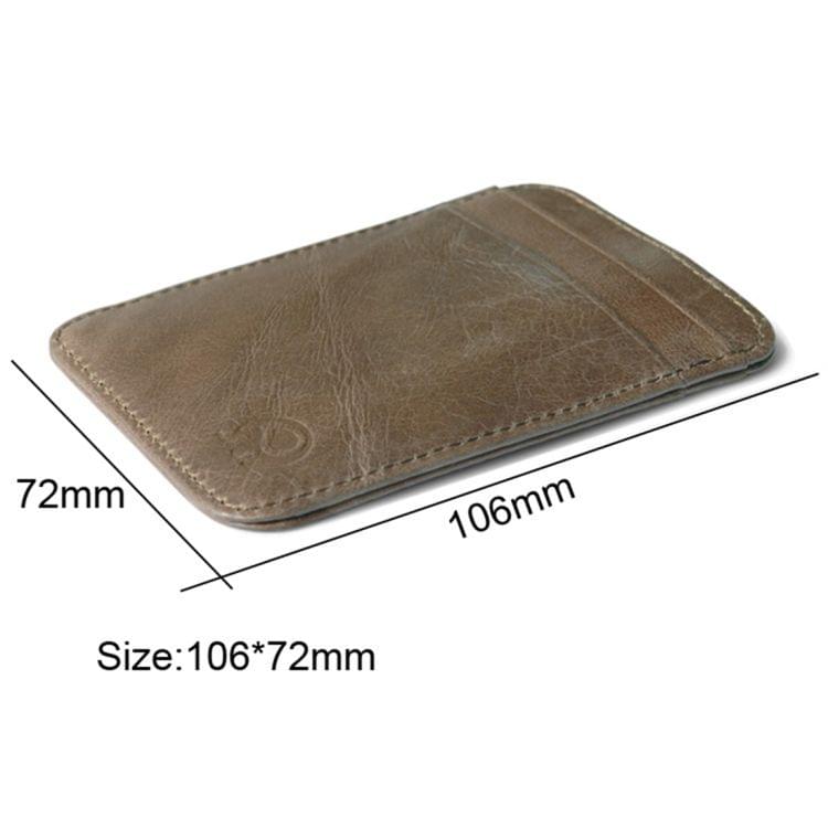 3 PCS XIAO YUAN XIANG Genuine Leather 5 Card Pocket Sleeve Wallet Coin Purse Credit Card Holder, Size: 10.6cm x 7.2cm, Random Color Delivery