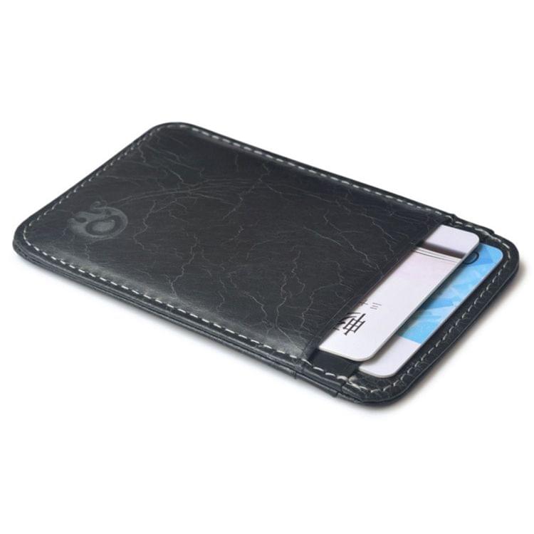 3 PCS XIAO YUAN XIANG Genuine Leather 5 Card Pocket Sleeve Wallet Coin Purse Credit Card Holder, Size: 10.6cm x 7.2cm, Random Color Delivery