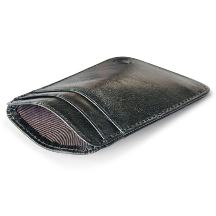 3 PCS XIAO YUAN XIANG Genuine Leather 5 Card Pocket Sleeve Wallet Coin Purse Credit Card Holder, Size: 10.6cm x 7.2cm, Random Color Delivery