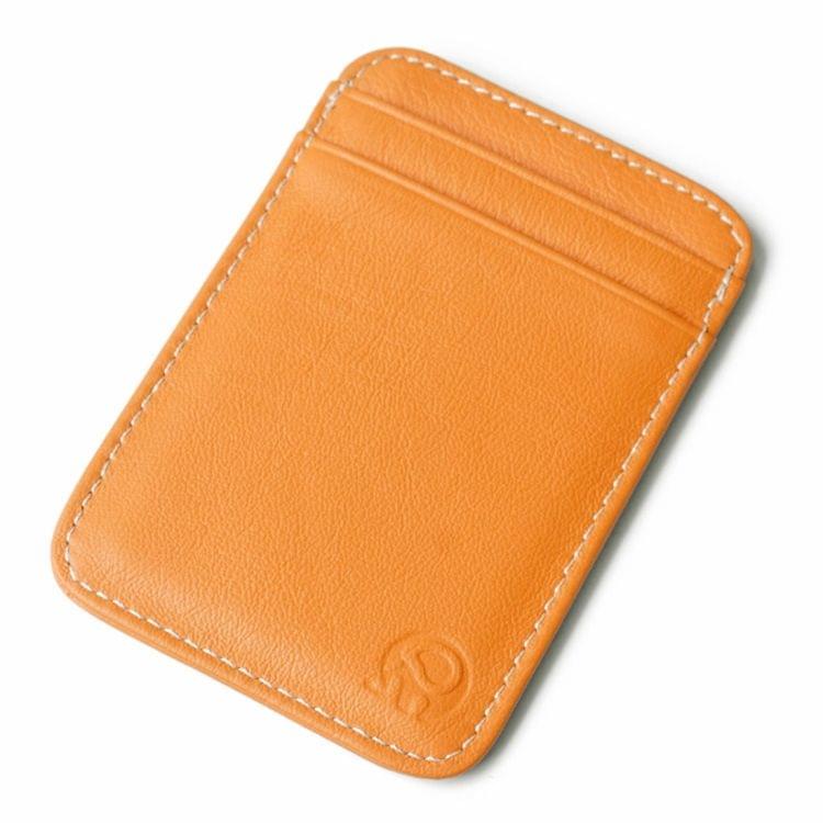 3 PCS XIAO YUAN XIANG Genuine Leather 5 Card Pocket Sleeve Wallet Coin Purse Credit Card Holder, Size: 10.6cm x 7.2cm, Random Color Delivery