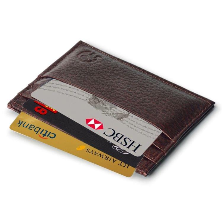 3 PCS XIAO YUAN XIANG Genuine Leather Slim Thin Pocket Wallet Coin Purse Card Holder, Size: 10.3cm x 7.6cm, Random Color Delivery