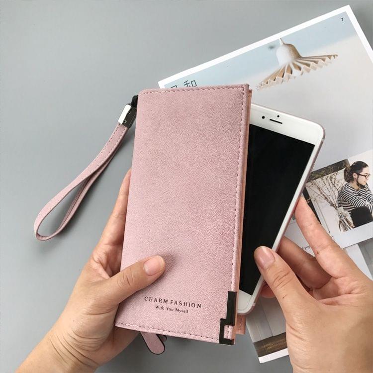 Long Wallet Zipper Coin Purse Cards ID Holder Clutch Woman Wallet(Grey)