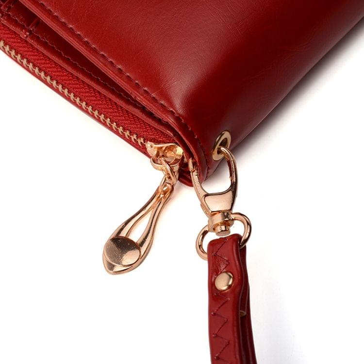 3 PCS  Multifunction Zipper Women Leather Wallet Long Trifold Coin Purse Card Holder Clutch(Black)