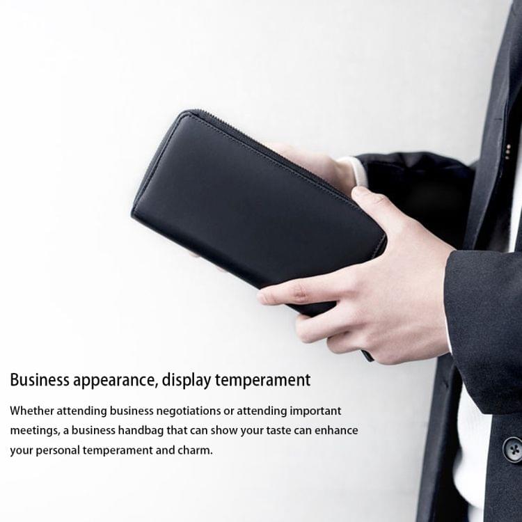 Original Xiaomi Cowhide Genuine Leather 8 Slots Card Holder Hand Wallet Money Organizer Purse, Size: 20 x 10cm