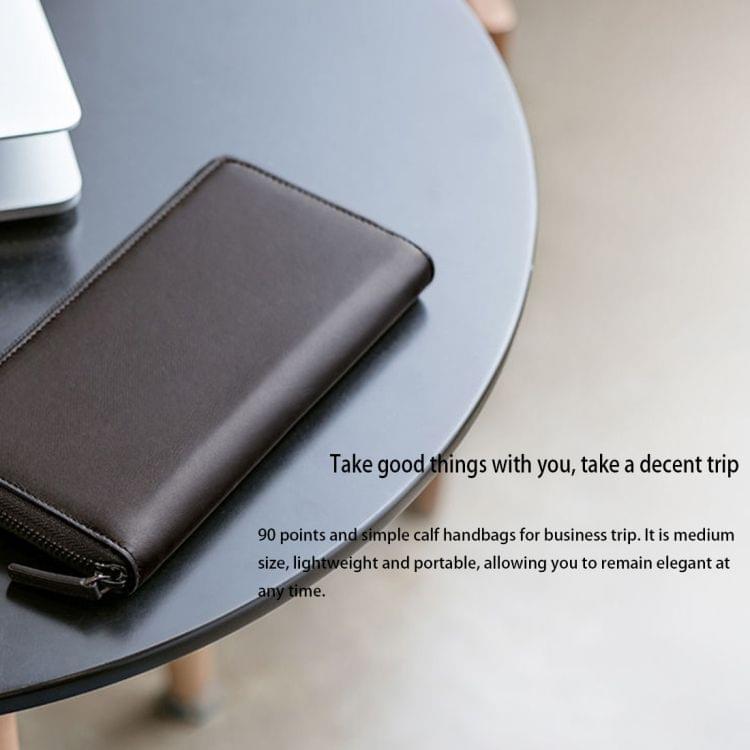 Original Xiaomi Cowhide Genuine Leather 8 Slots Card Holder Hand Wallet Money Organizer Purse, Size: 20 x 10cm