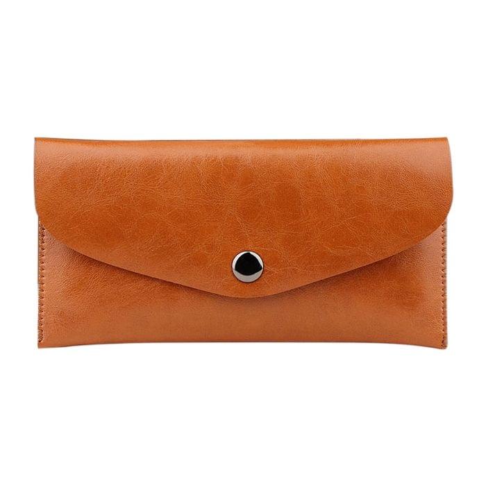 4.7 inch Mobile Phone Magnetic Buckle Case Crazy Horse Pattern Microfiber Leather Case, with Wallet & Card Slot(Light Brown)