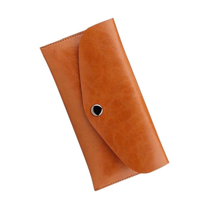 4.7 inch Mobile Phone Magnetic Buckle Case Crazy Horse Pattern Microfiber Leather Case, with Wallet & Card Slot(Light Brown)