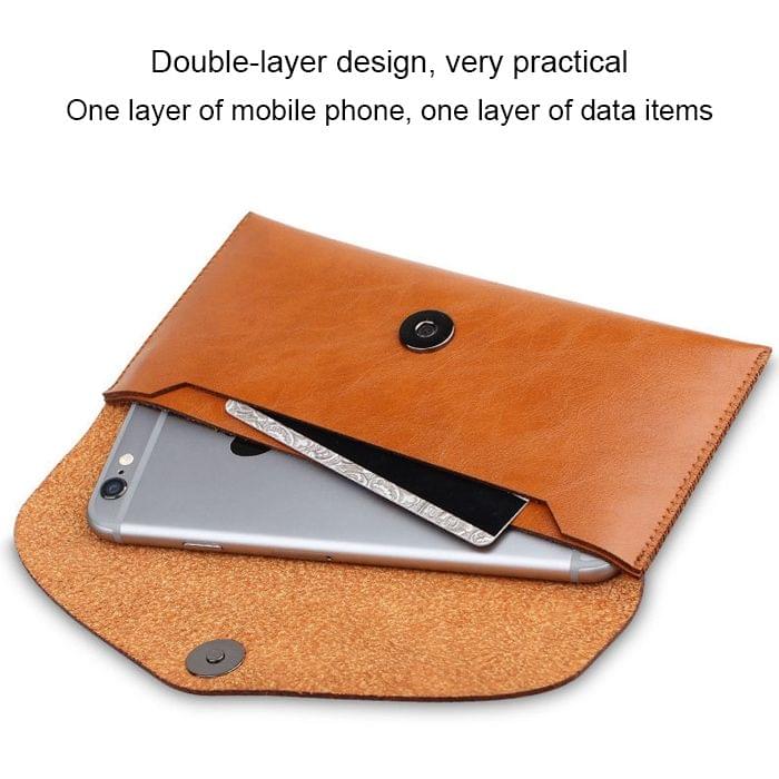 4.7 inch Mobile Phone Magnetic Buckle Case Crazy Horse Pattern Microfiber Leather Case, with Wallet & Card Slot(Light Brown)