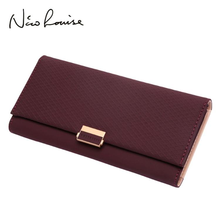 Plaid Wallet Zipper Female Coin Purses for Girls(Black)