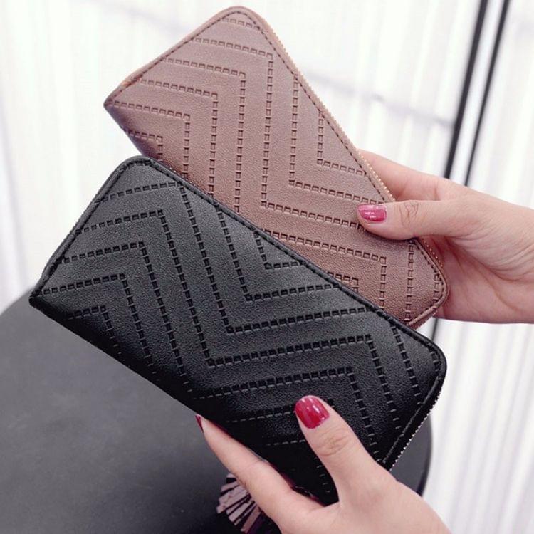 Long Wallet Women Purses Tassel Fashion Coin Purse Card Holder Wallets Female PU Leather Wallet(Bronze)