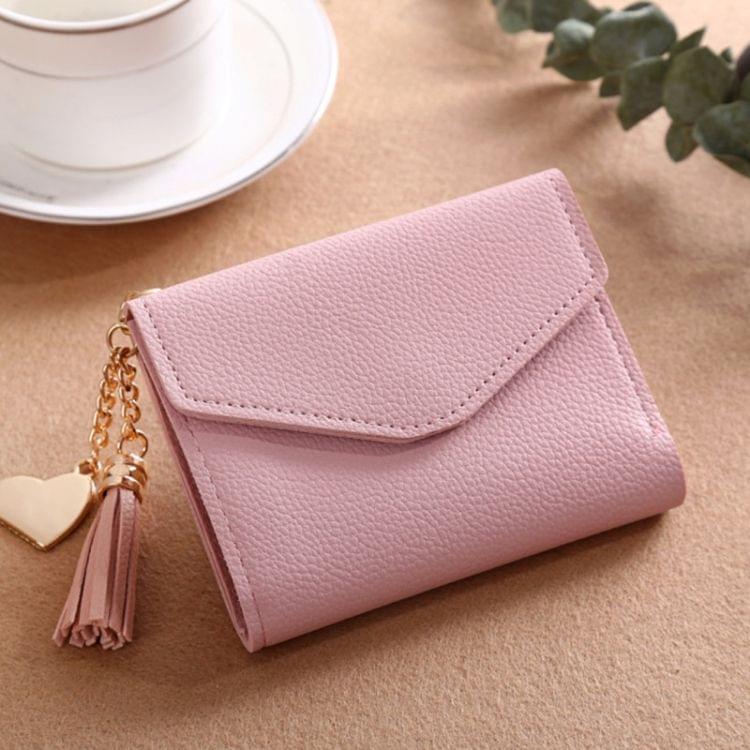Long Wallet Women Purses Tassel Fashion Coin Purse Card Holder Wallets Female Clutch PU Leather Wallet(Light purple)