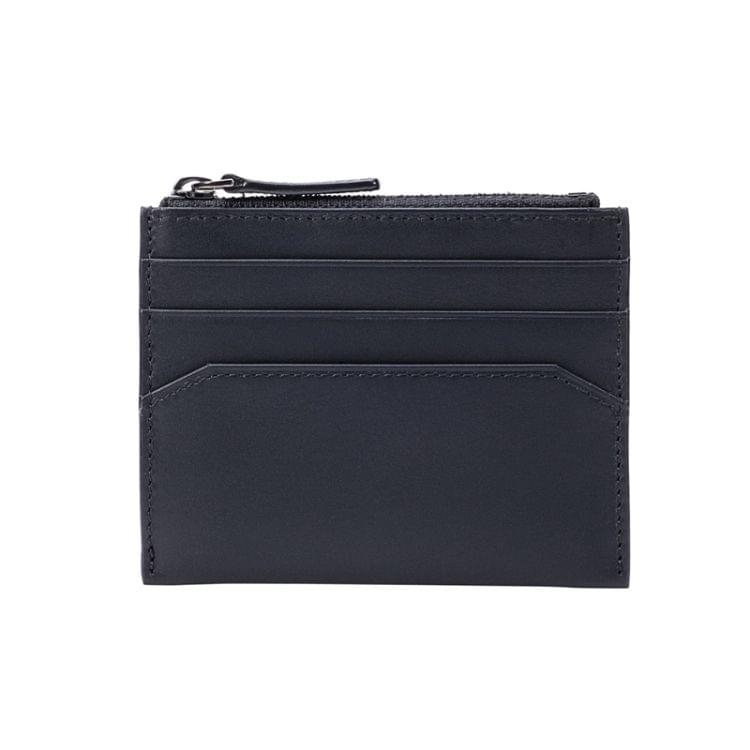 Original Xiaomi Cowhide Genuine Leather Pocket 6 Slots Card Holder Sleeve Wallet Coin Purse, Size: 10.5cm x8cm (Black)
