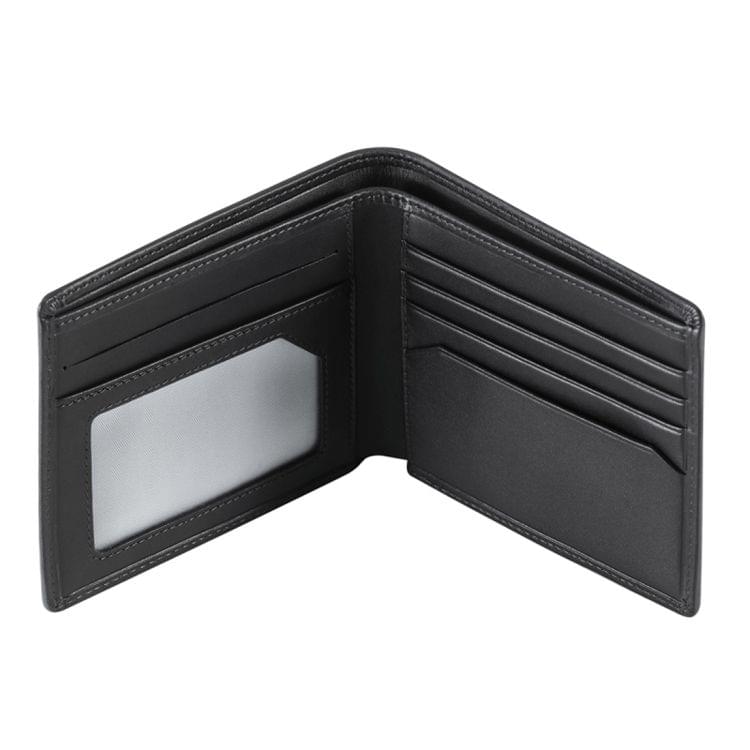 Original Xiaomi Concise Style Genuine Top Layer Calf Skin Leather Wallet(Black)
