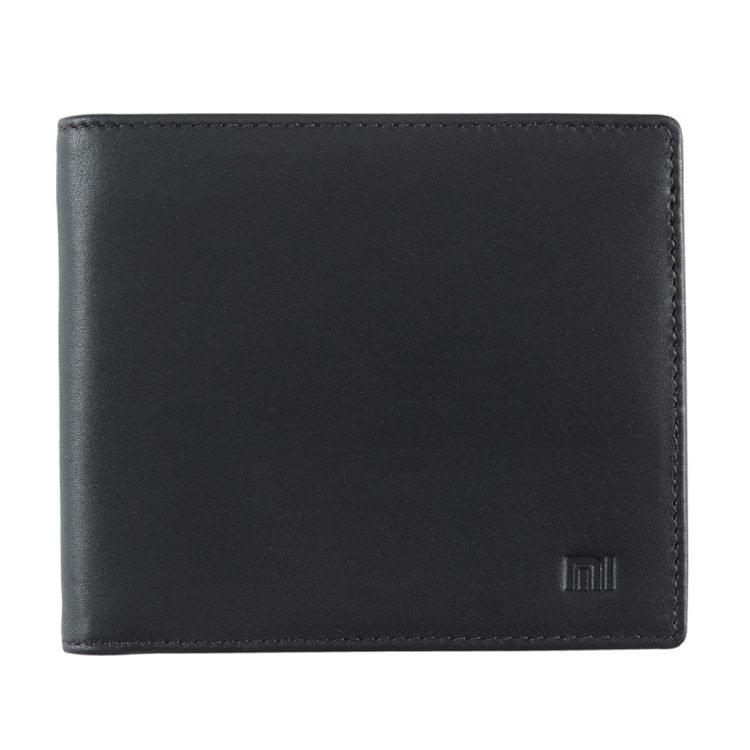 Original Xiaomi Concise Style Genuine Top Layer Calf Skin Leather Wallet(Black)