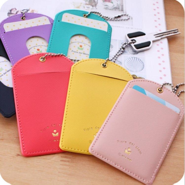 5 PCS Creative Lovable Ultra Thin Mini Bus Card Work Card Student ID Card with Keychain, Size: 11*6.5cm