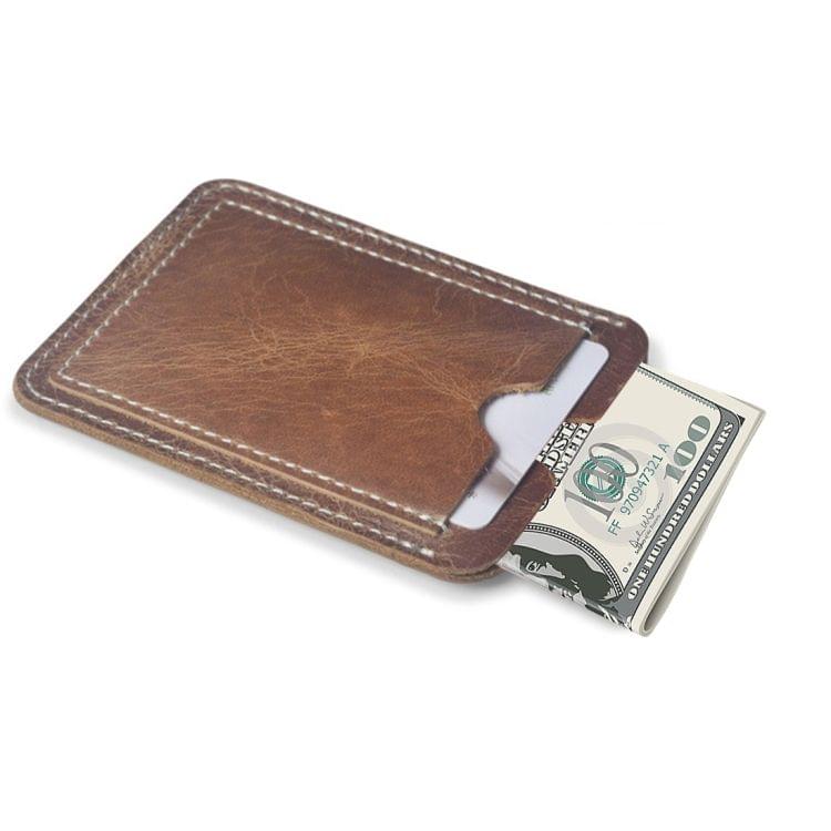 3 PCS XIAO YUAN XIANG Genuine Leather License Sleeve Pocket Wallet Coin Purse Credit Card Holder, Size: 10.2cm x 7.6cm, Random Color Delivery