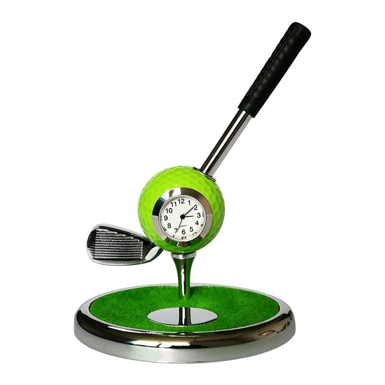 Metal Ball Pen Creative Golf Club Clock Iron Pen Holder (Green)