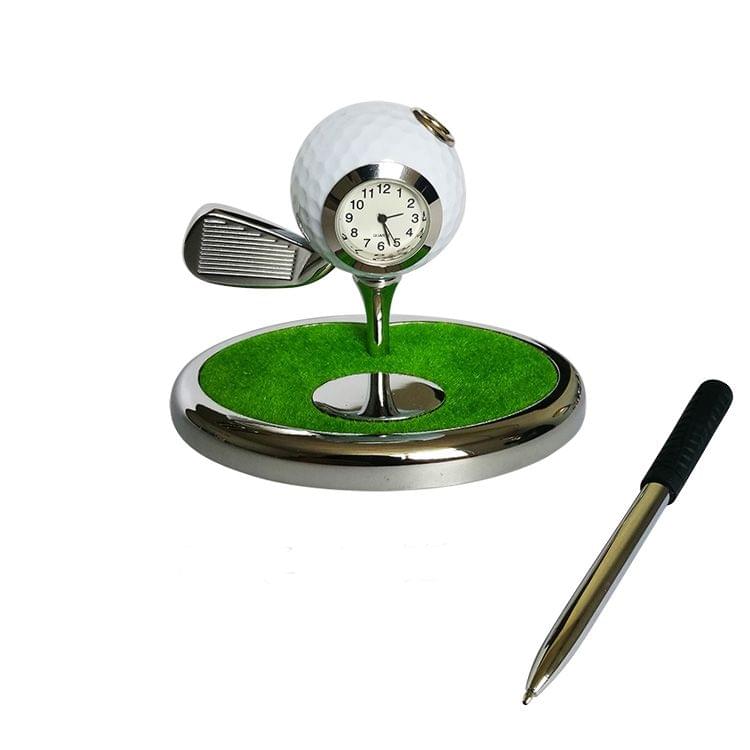 Metal Ball Pen Creative Golf Club Clock Iron Pen Holder (Sapphire Blue)