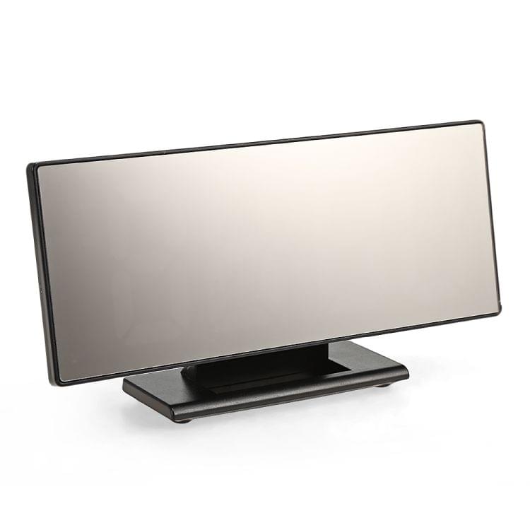 Multi-function Large Screen Electronic Clock Mute LED Mirror Alarm Clock(White Light with Black Frame)