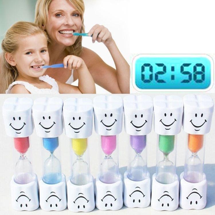 2 PCS Sand Clock 3 Minutes Smiling Face Decorative Hourglass Household Kids Toothbrush Timer Gifts(Green)