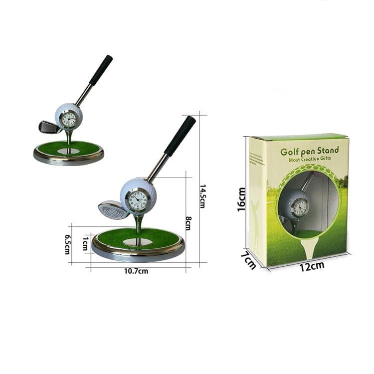 Metal Ball Pen Creative Golf Club Clock Iron Pen Holder (Rose Red)
