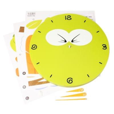 DIY 3D Cartoon Bird Style Wall Clock(Green)