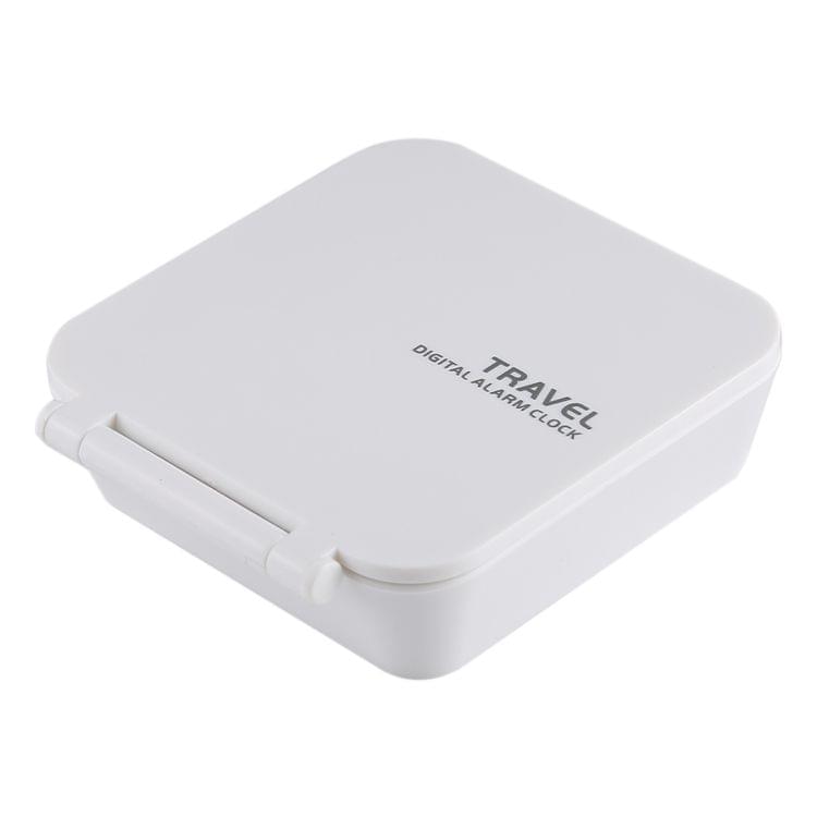AQ-133 LCD Display Digital Travel Alarm Clock Office Table Alarm Clock With Night Light, Random Color Delivery