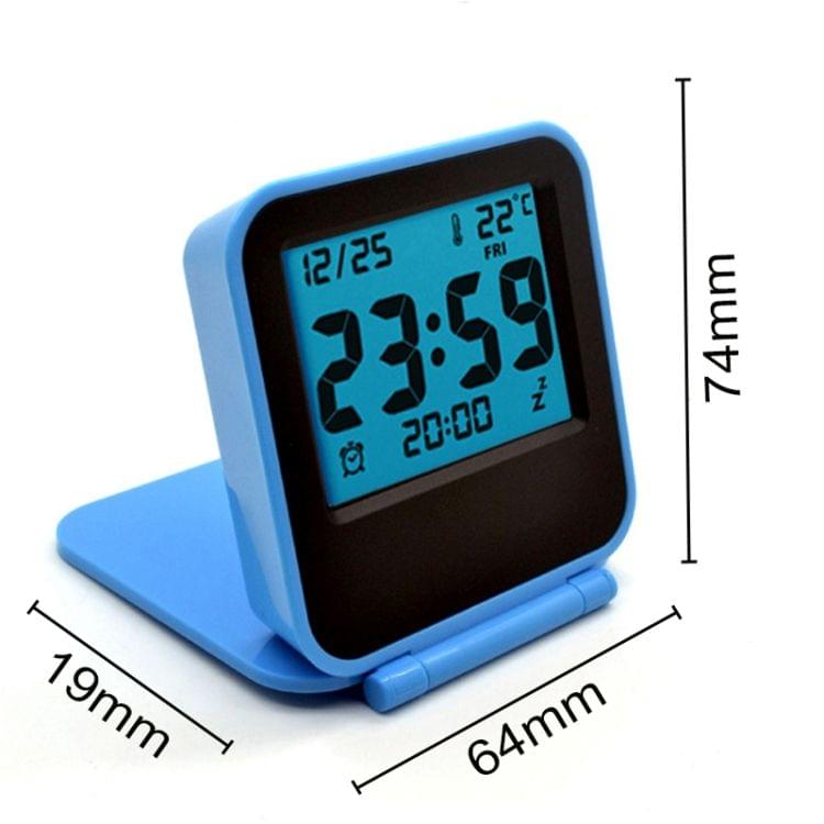 AQ-133 LCD Display Digital Travel Alarm Clock Office Table Alarm Clock With Night Light, Random Color Delivery