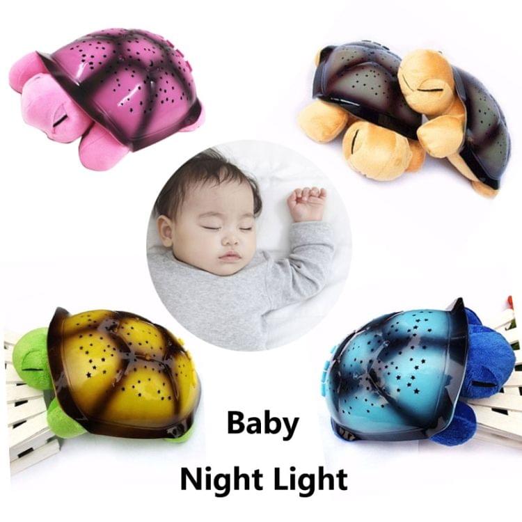 Led Night Light Star Projector With Novelty Sky MusicTurtle Lamp Baby Toy For Children(Fruit Green)